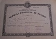 Diplme de la mdaille d'argent du travail