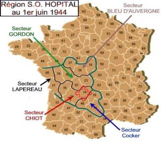Carte de la rgion "Hpital" au 6 juin 1944