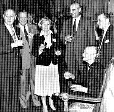 Gibbon,  Pie, Hermine, Roger BECKER, Hrisson et Hubert FOURCADE lors dun congrs de lamicale  Lyon en 1983